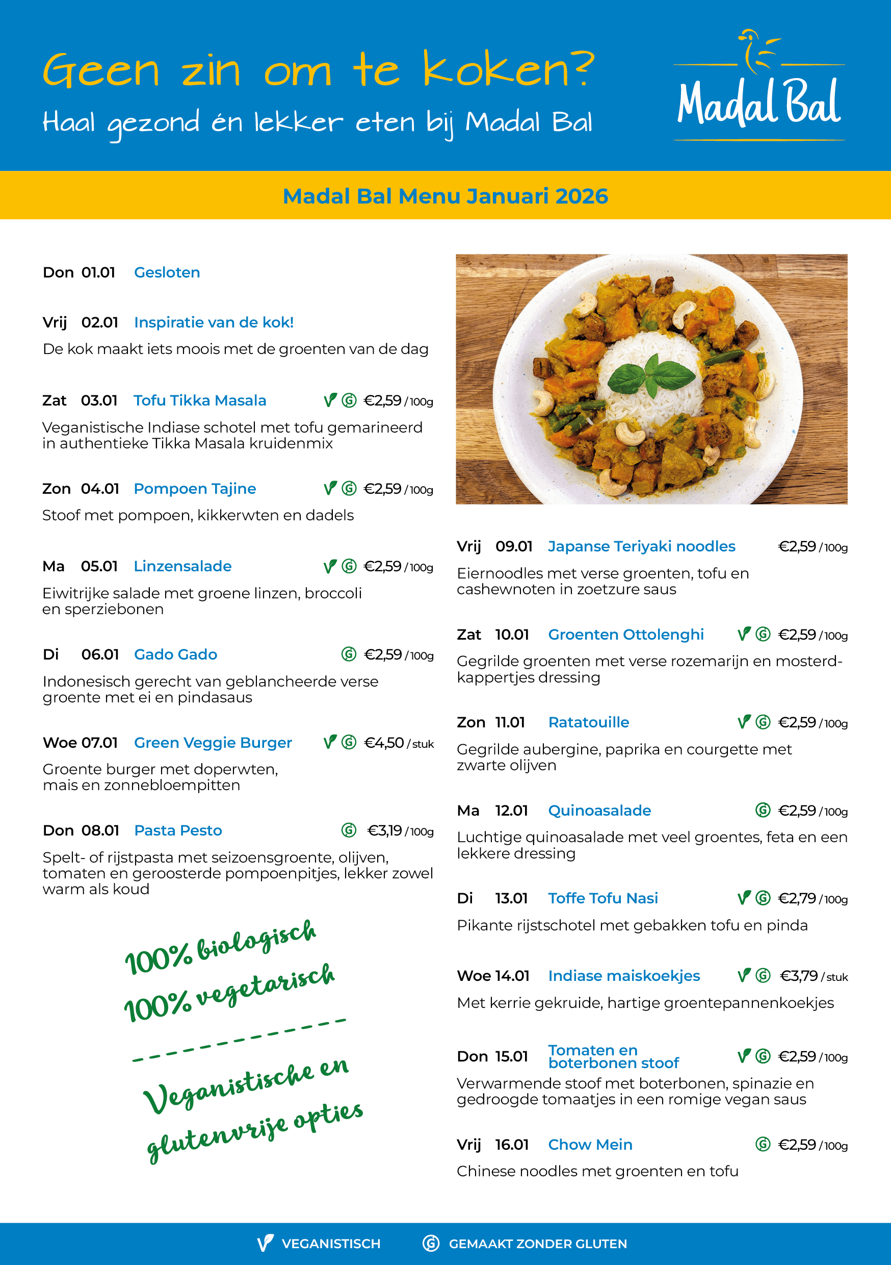 Madal Bal menu Jan 2026 I