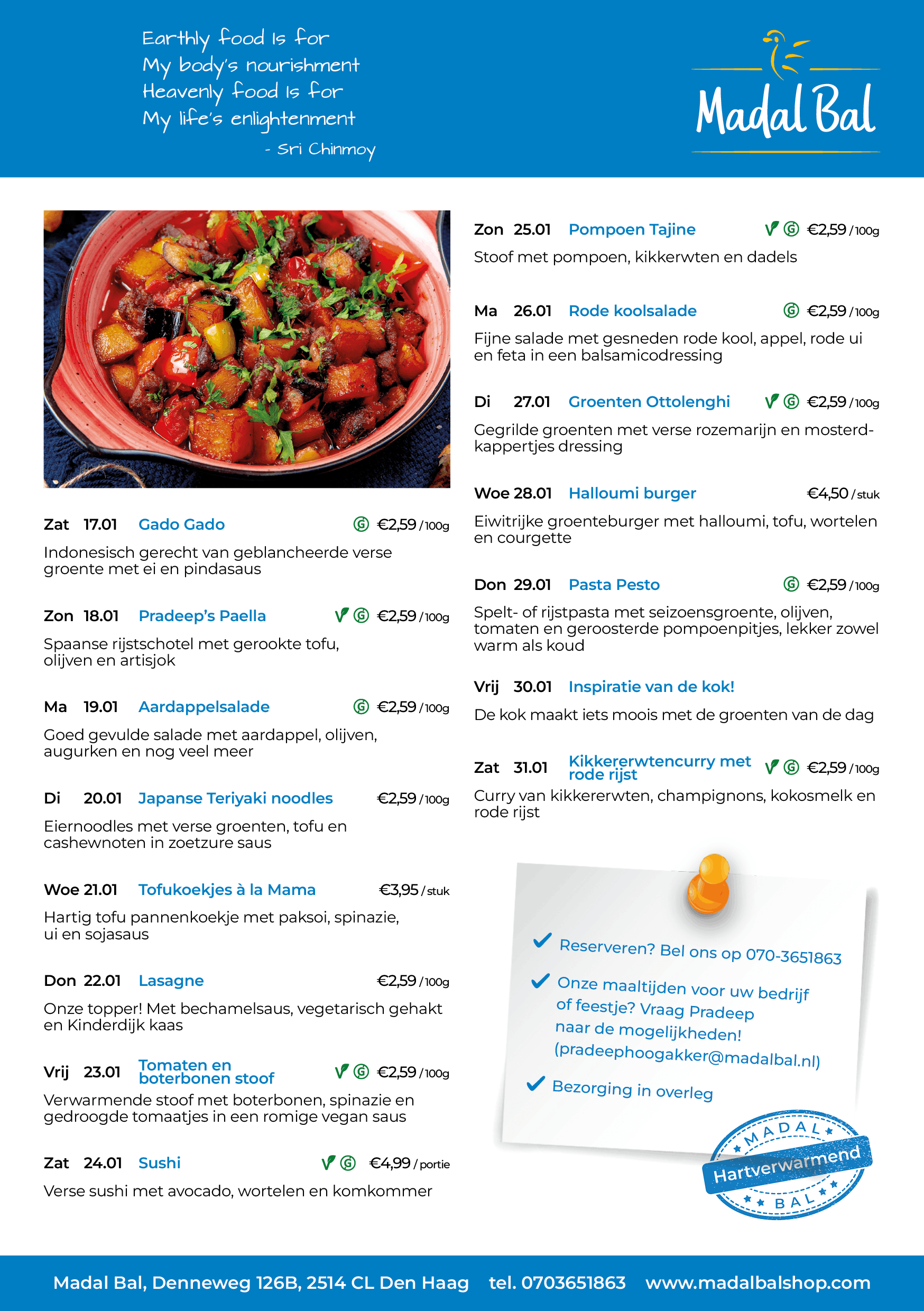 Madal Bal Menu December 2025 II