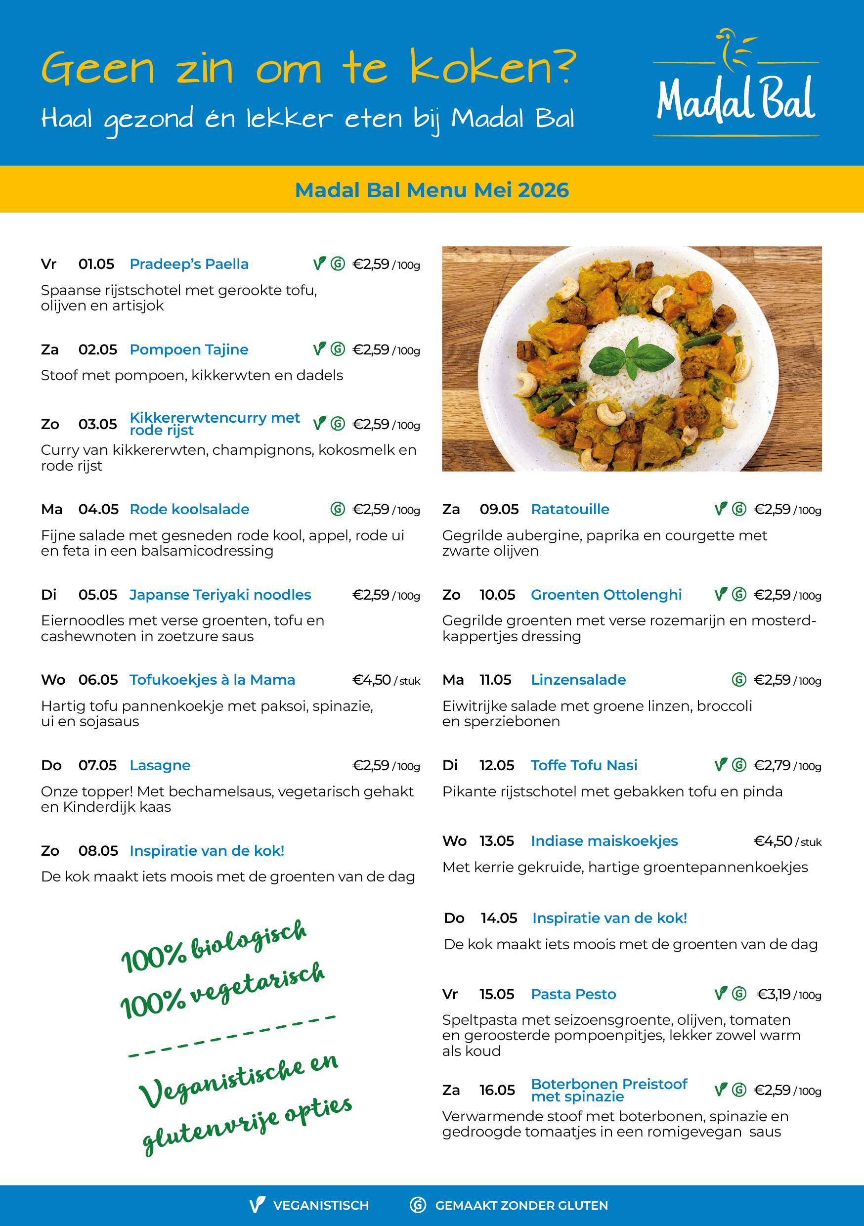 Madal Bal menu April 2026 I